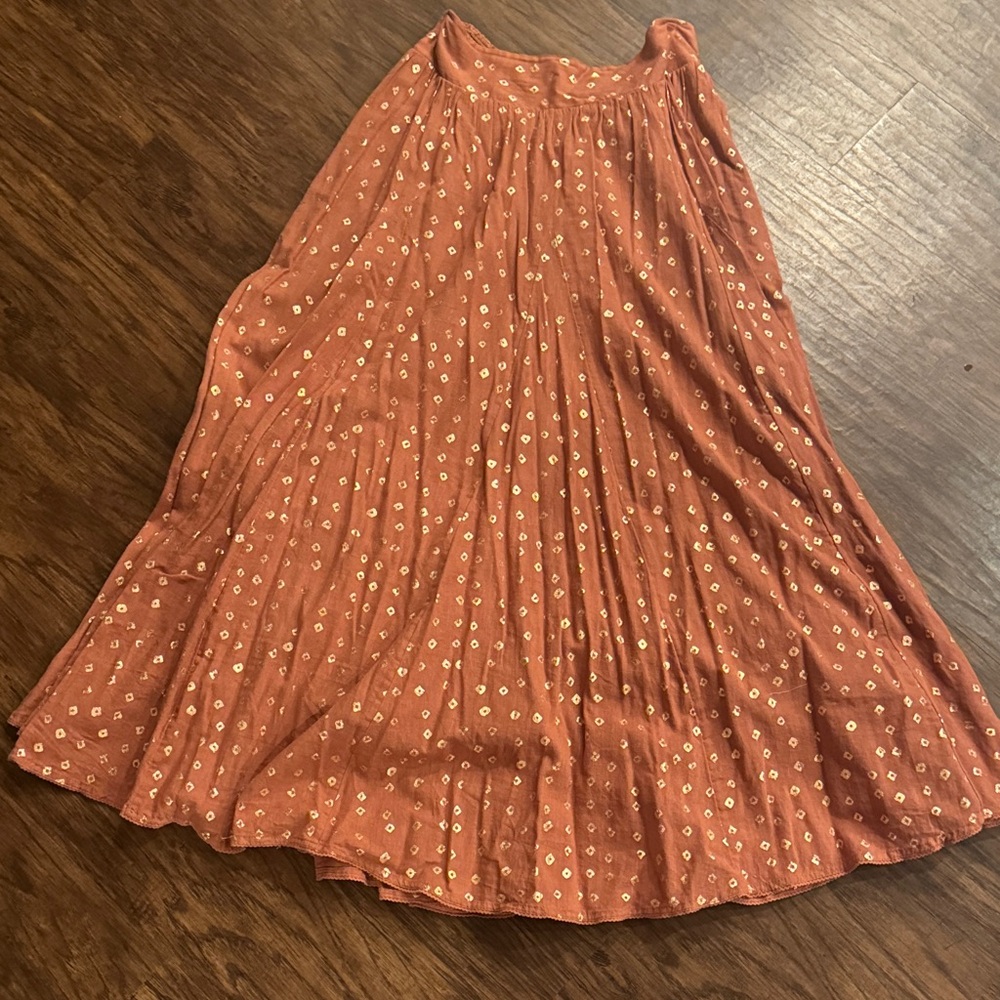 Anthropologie Terracotta Full Skirt